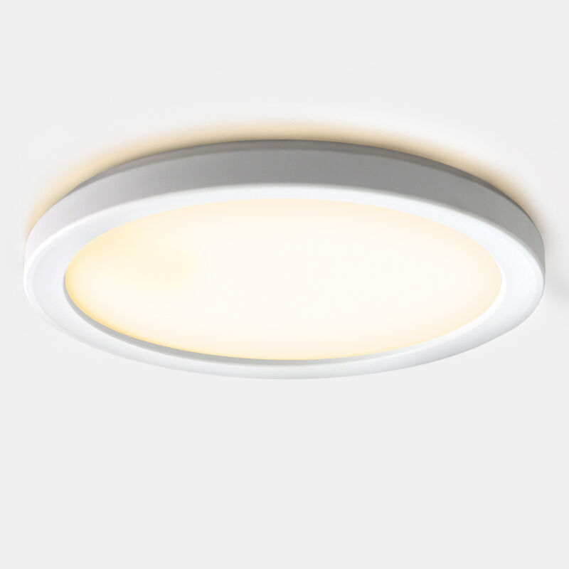 Lámpara de techo baño blanca de plástico, Shivani, 8W, 3000K LED, IP44