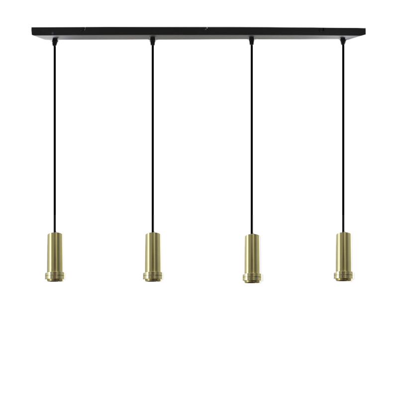 Lámpara colgante sin pantalla dorada de aluminio, Rika