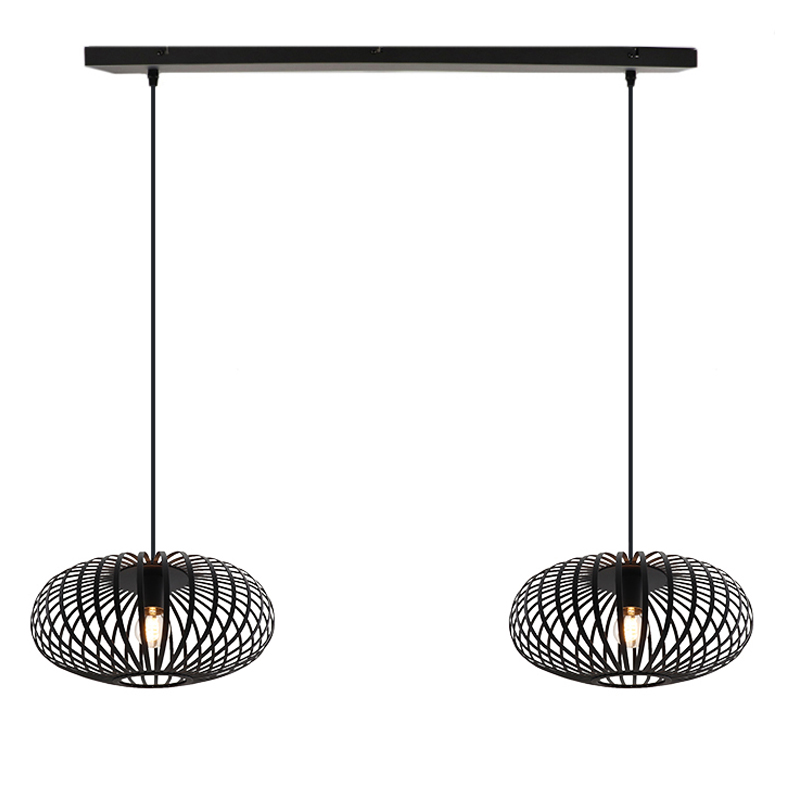 Lámpara colgante negra industrial, Lieve