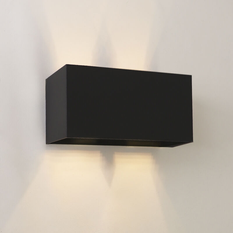 Aplique up down negro moderno, Dion, IP65