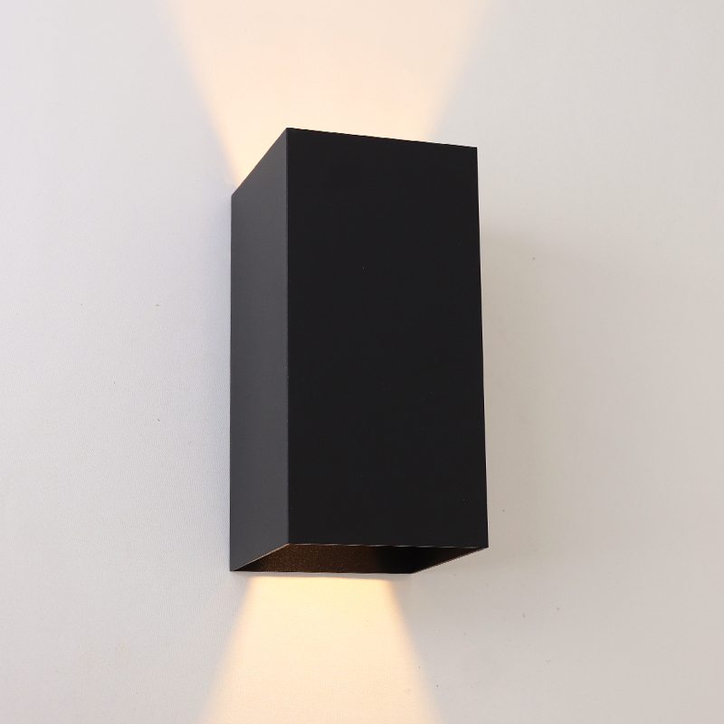 Aplique up down negro moderno, Dion, IP65