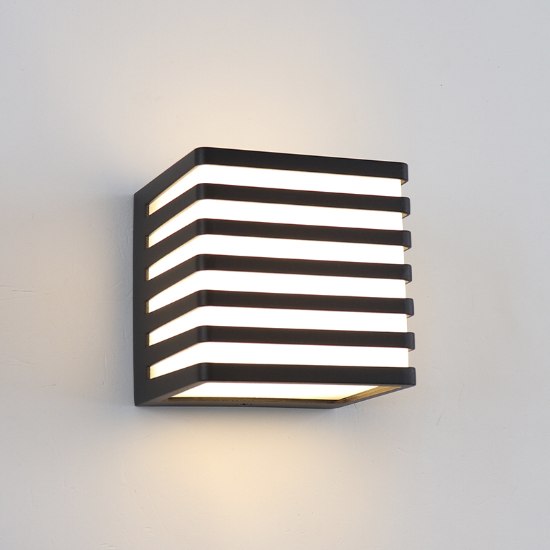 Lámpara exterior negra moderna, Lenny, 9W, 3000K LED, IP54