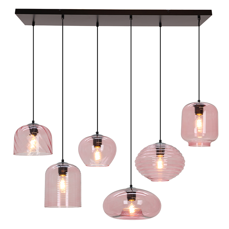 Lámpara colgante rosa moderna, Caia