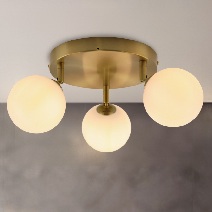 Lámpara de techo baño blanca moderna, Amer, IP44