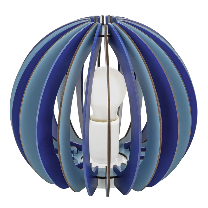 Lámpara de mesa infantil azul de madera, Babette