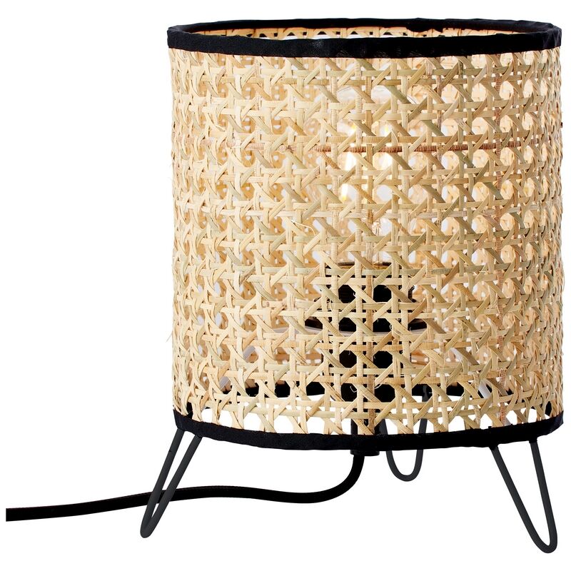 Lámpara de mesa marrón rústica, Emmelie