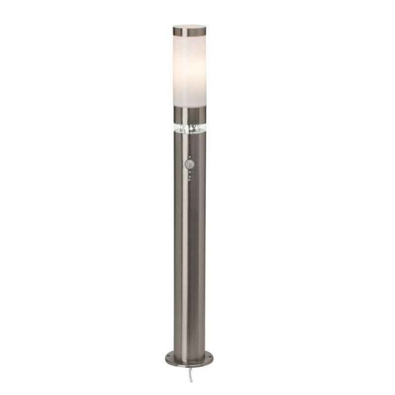 Lámpara de pie exterior con sensor de movimiento cromada de plástico, Sage, 5W, 3000K LED, IP44