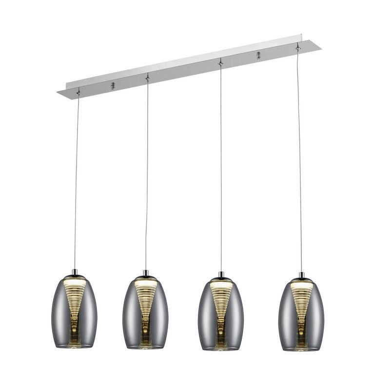 Lámpara colgante cromada moderna, Aliyah, 5W, 3000K LED