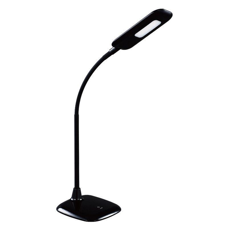 Flexo negro de plástico, Jenoah, 5W, 6000K LED, con regulador táctil
