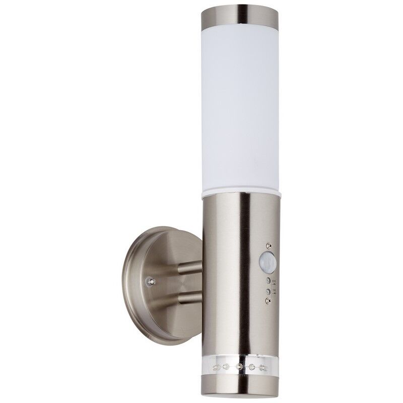 Aplique exterior con sensor de movimiento cromado de plástico, Sage, 4W, 3000K LED, IP44