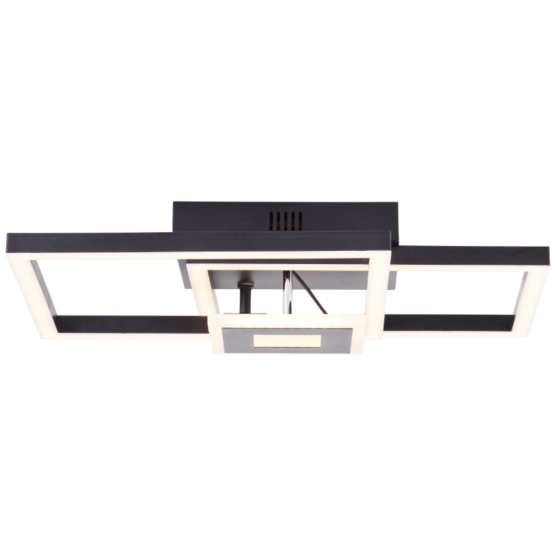 Lámpara de techo negra diseño, Volkert, 22W, 3000K LED