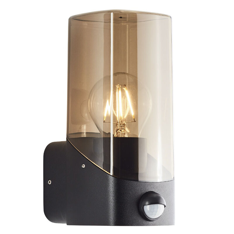Aplique exterior con sensor de movimiento gris moderno, Klasina, IP44