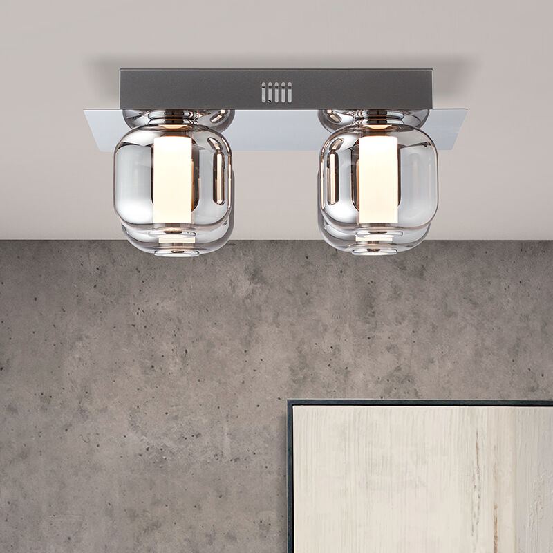 Lámpara de techo cromada diseño, Emmely, 22W, 3000K LED