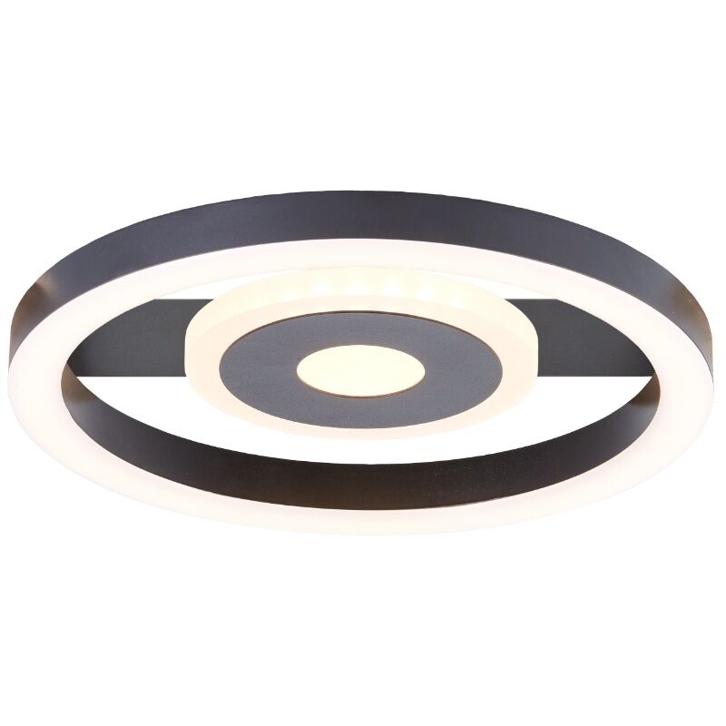 Plafón de techo negro diseño, Konrad, 9W, 3000K LED