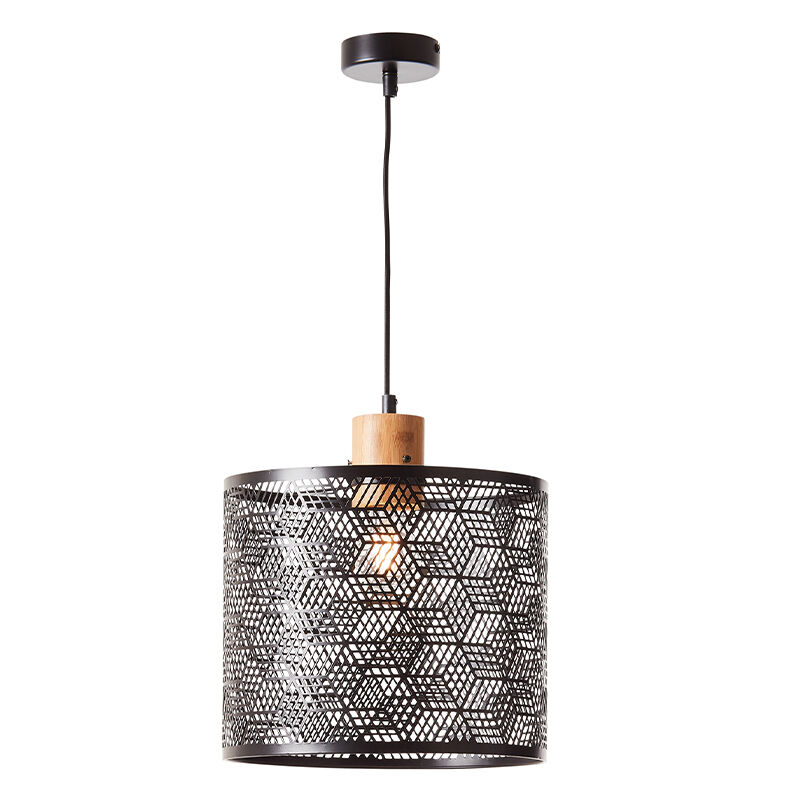 Lámpara colgante de madera negra, Sherona