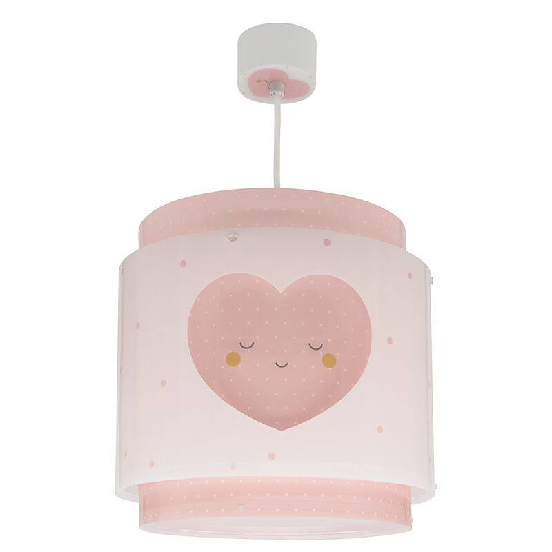 Lámpara colgante infantil de plástico rosa, Dreams