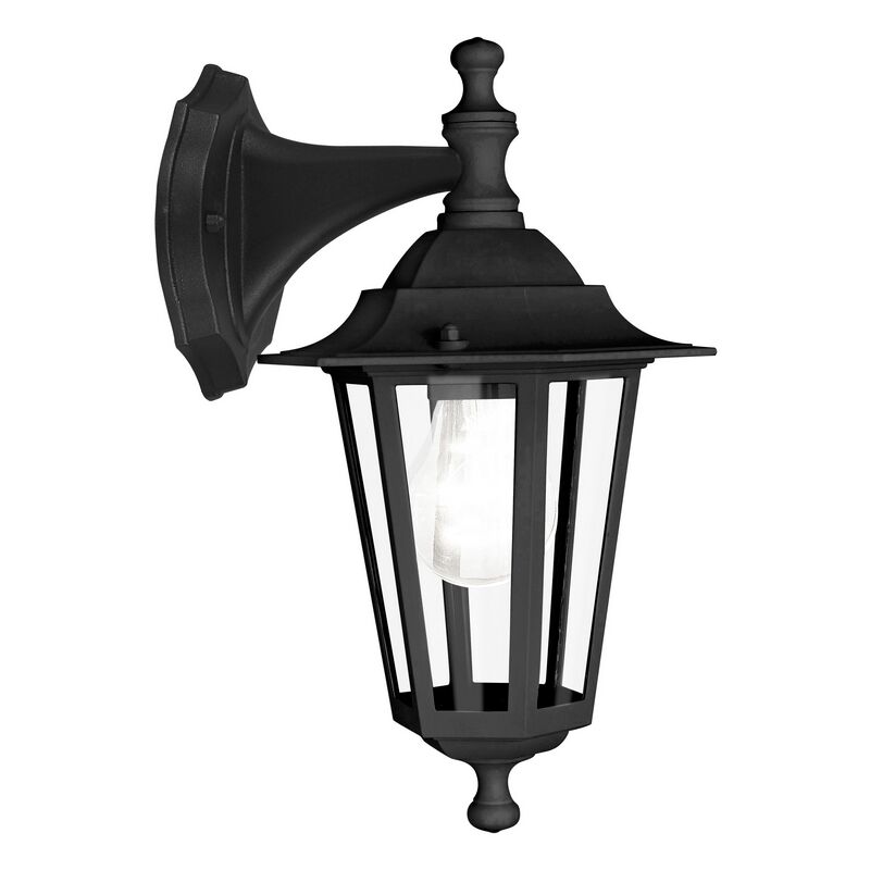 Lámpara exterior negra de aluminio, Alieke, IP44