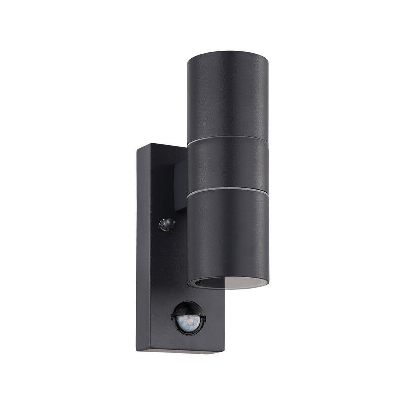 Aplique exterior con sensor de movimiento antracita de metal, Marlies, IP44