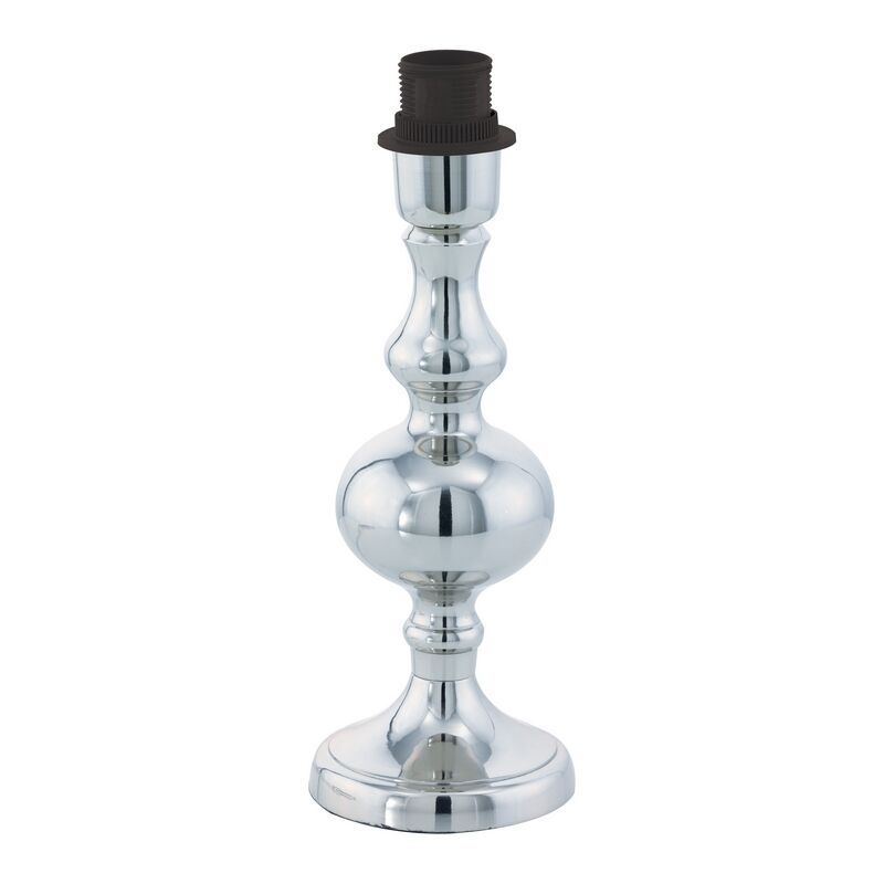 Lámpara de mesa sin pantalla cromada de acero, Mason, con interruptor