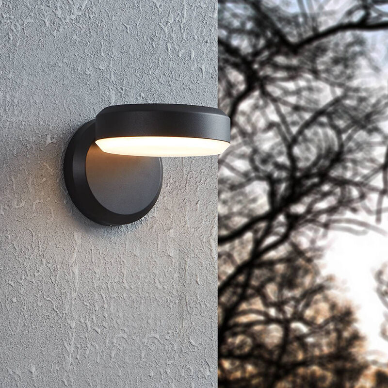 Lámpara exterior negra de acero, Gabriella, 3,6W, 3000K LED, IP54