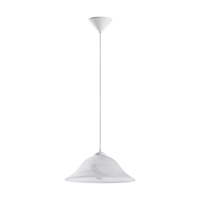 Lámpara colgante blanca de vidrio, Anouar