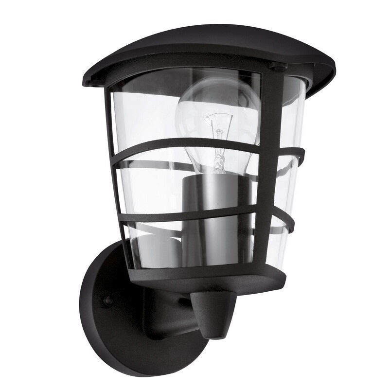 Lámpara exterior negra de plástico, Inas, IP44