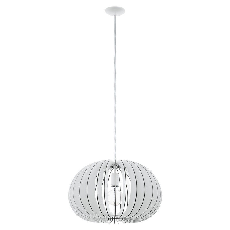 Lámpara colgante blanca de madera, Bergama