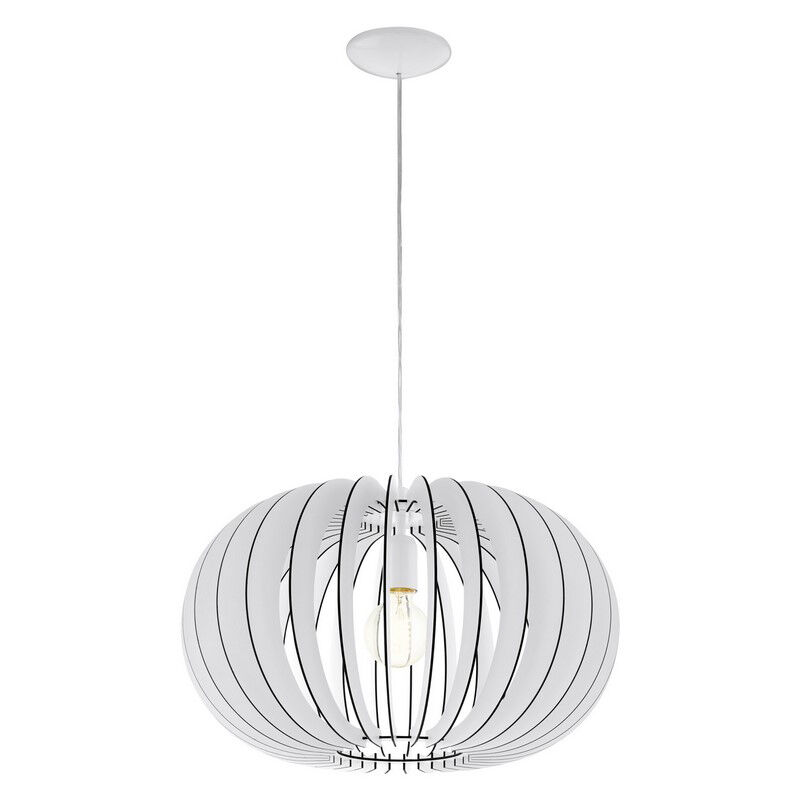 Lámpara colgante blanca de madera, Kiran