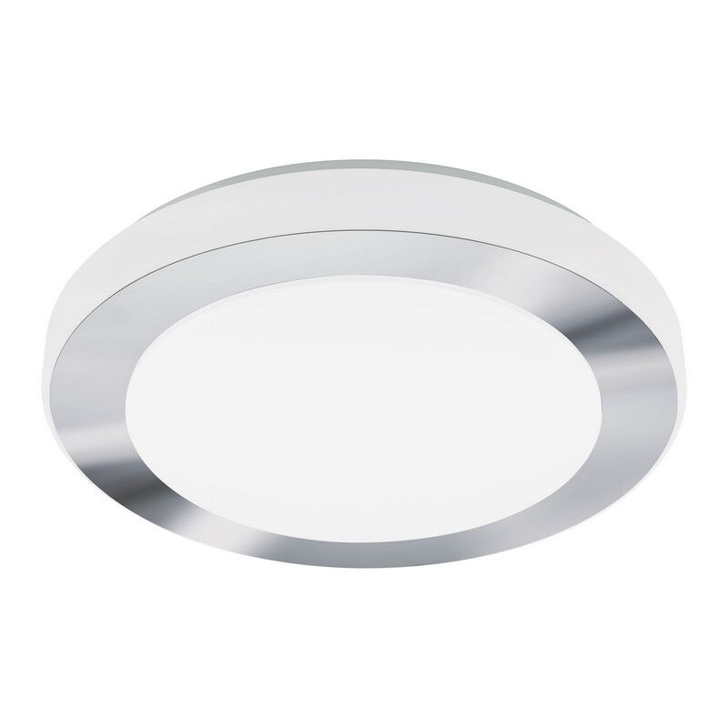 Lámpara de techo cromada de plástico, Amina, 16W, 3000K LED, IP44