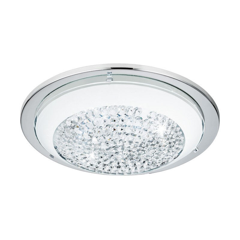 Lámpara de techo cromada de vidrio, Geeske, 11W, 3000K LED