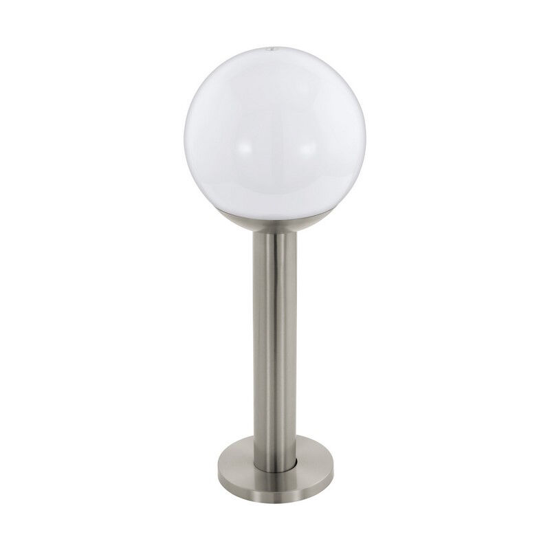 Lámpara exterior plateada de acero inoxidable, Baukje, IP44