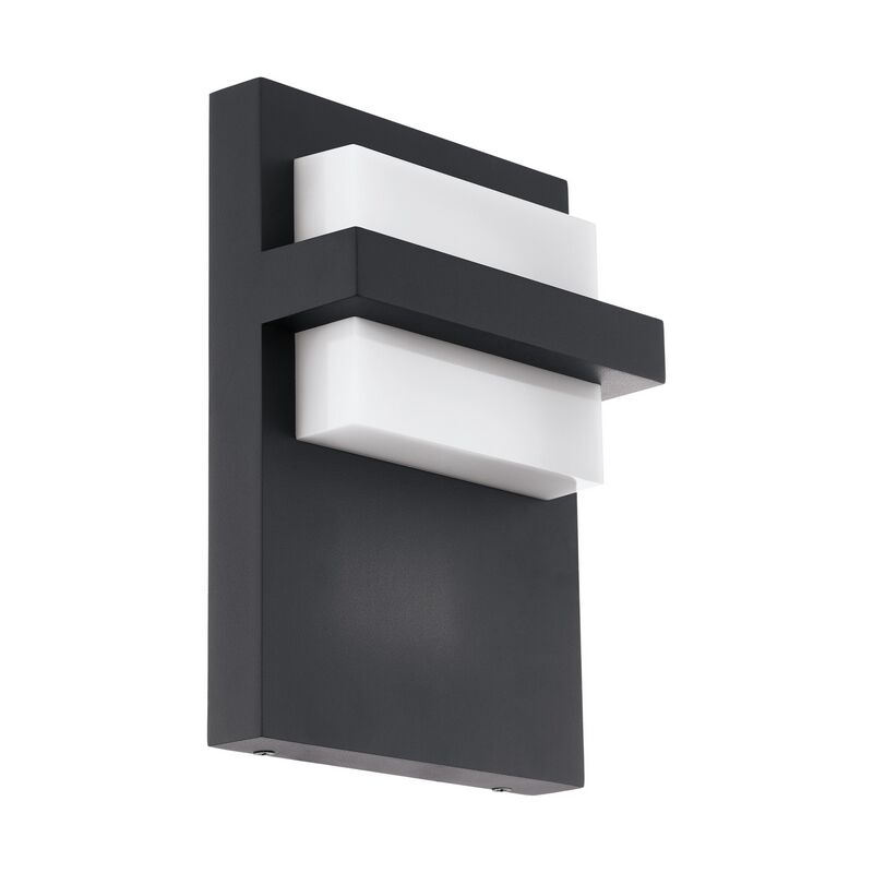 Lámpara exterior antracita de aluminio, Nicol, 10W, 3000K LED, IP44