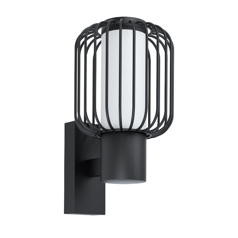 Lámpara exterior negro de acero, Latife, IP44