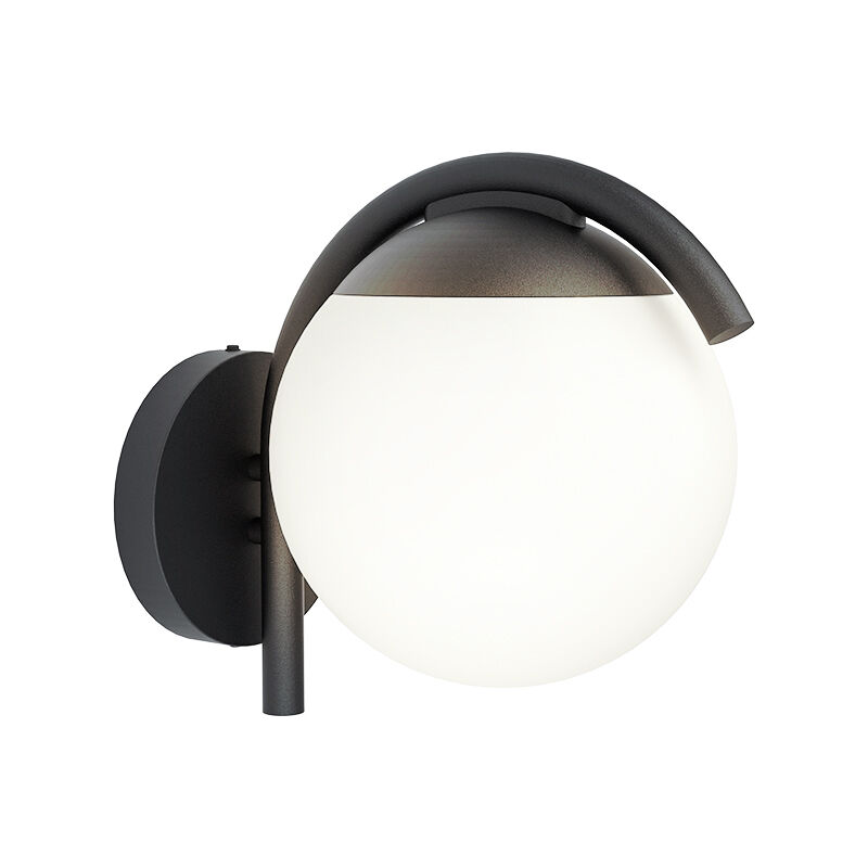 Lámpara exterior negro de acero, Lynne, IP44