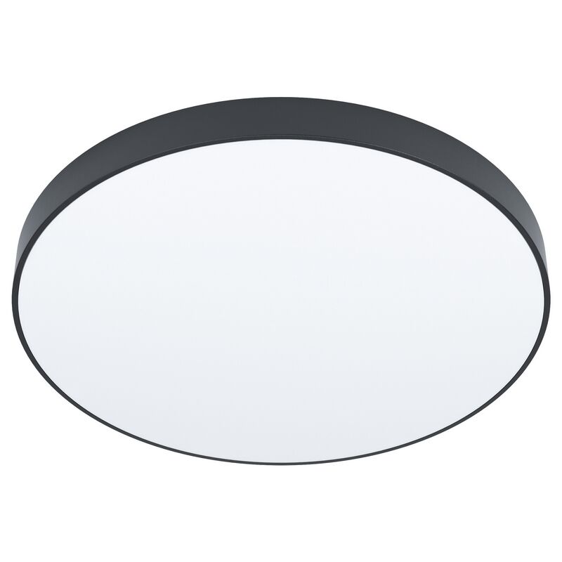 Aplique de techo negro de acero, Zippora, 24W, color de luz ajustable LED