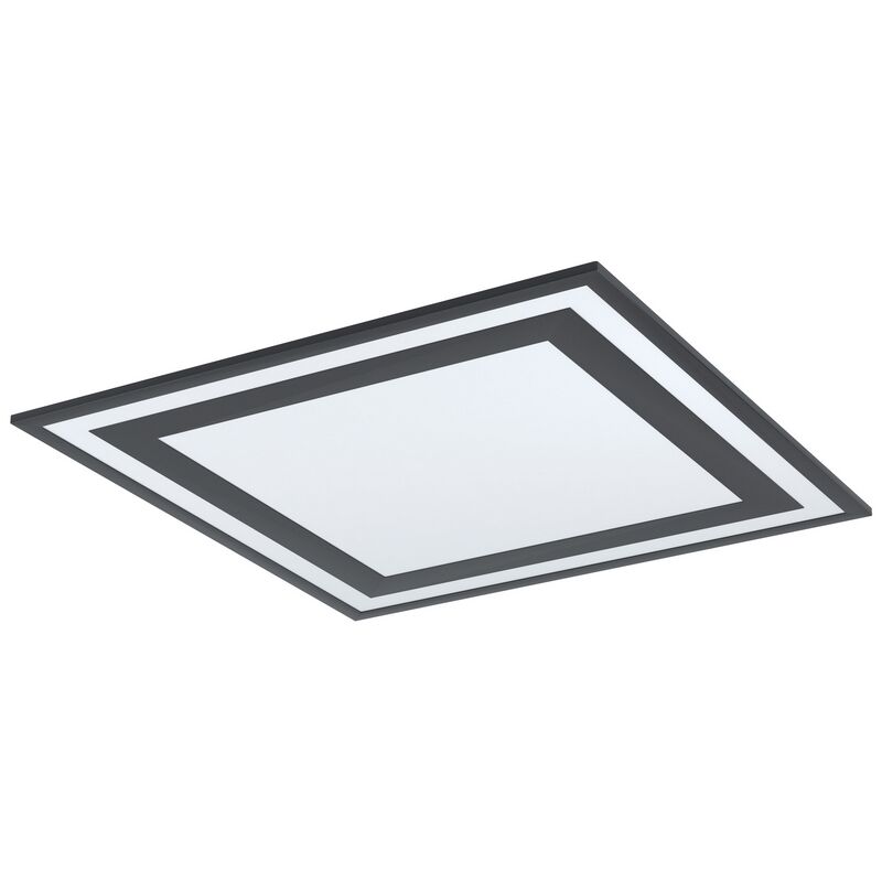 Plafón de techo negro de aluminio, Tirzah, 36W, 4000K LED