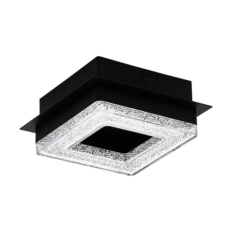 Plafón de techo negro de acero, Arjo, 4W, 3000K LED
