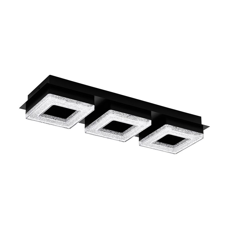 Plafón de techo negro de acero, Arjo, 4W, 3000K LED