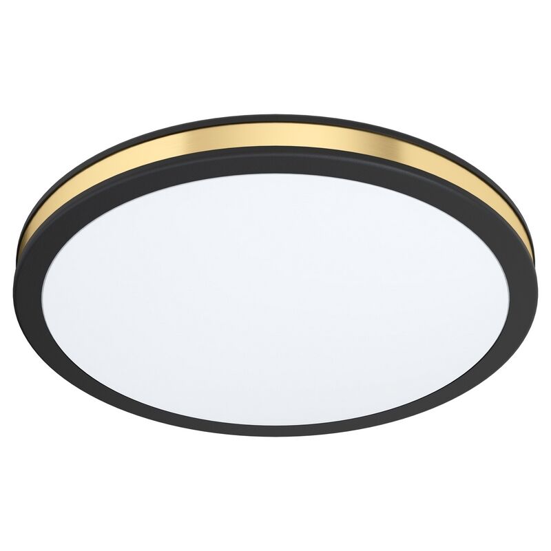 Plafón de techo negro de acero, Rivano, 11W, 3000K LED