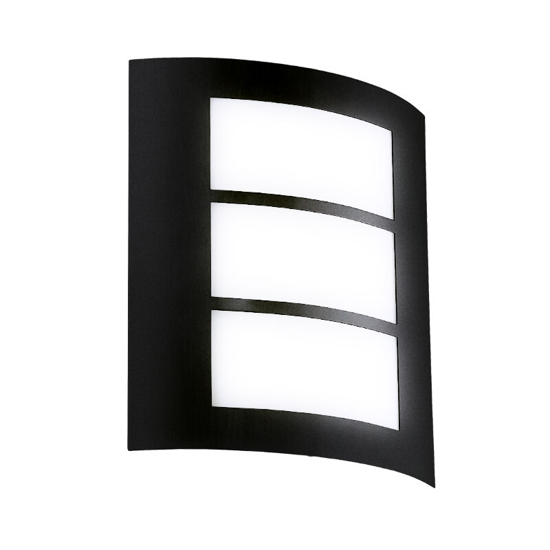 Lámpara exterior negra de acero, Aartje, IP44