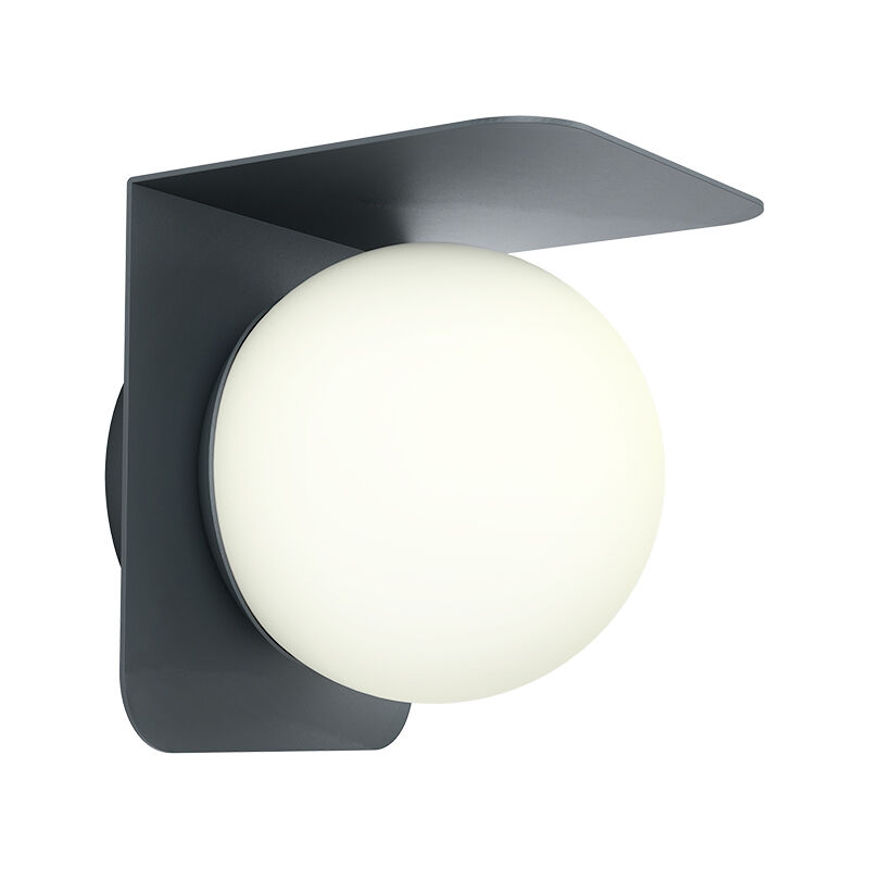 Lámpara exterior negro de aluminio, Lute, IP44