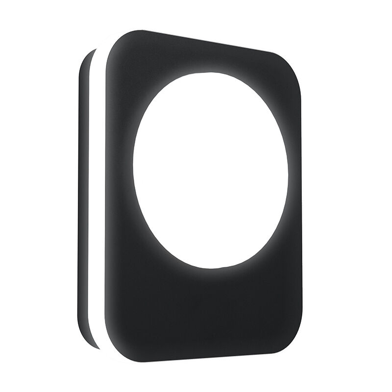 Lámpara exterior negro de aluminio, Luut, 9W, 3000K LED, IP44