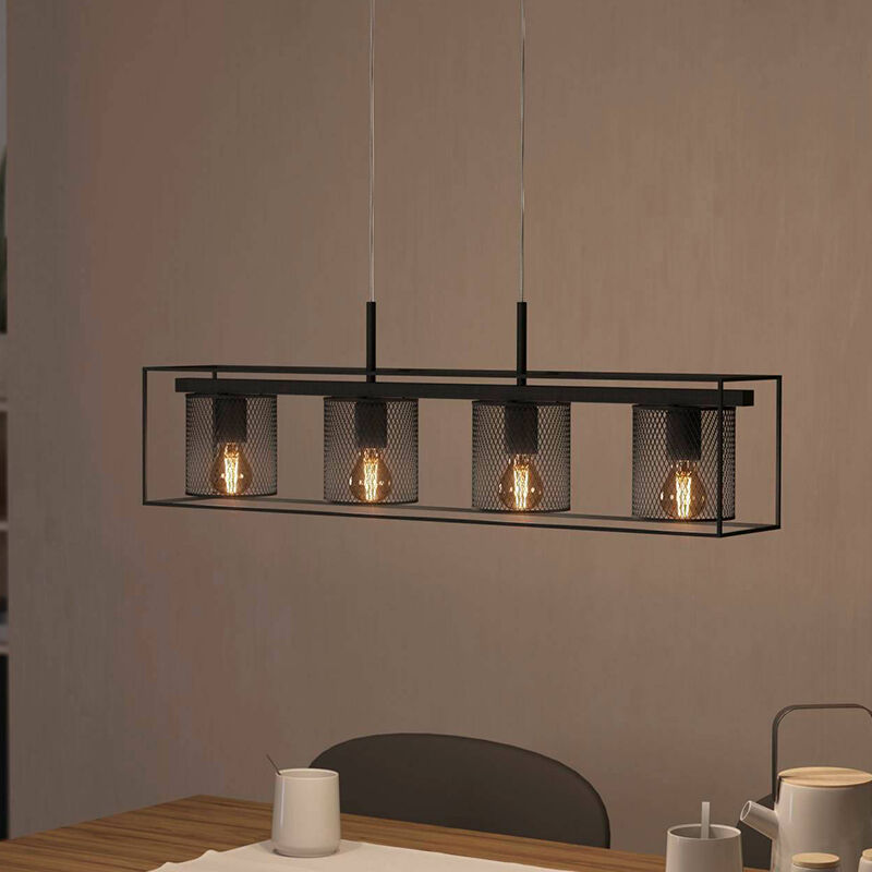 Lámpara colgante negra de aluminio, Thiemo