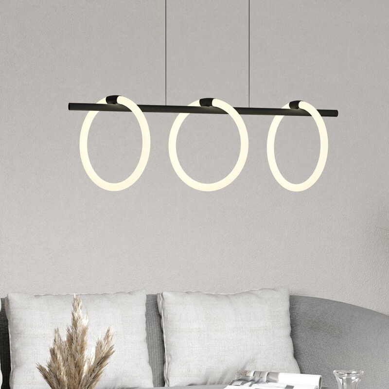 Lámpara colgante negra de aluminio, Thibaut, 9W, 3000K LED