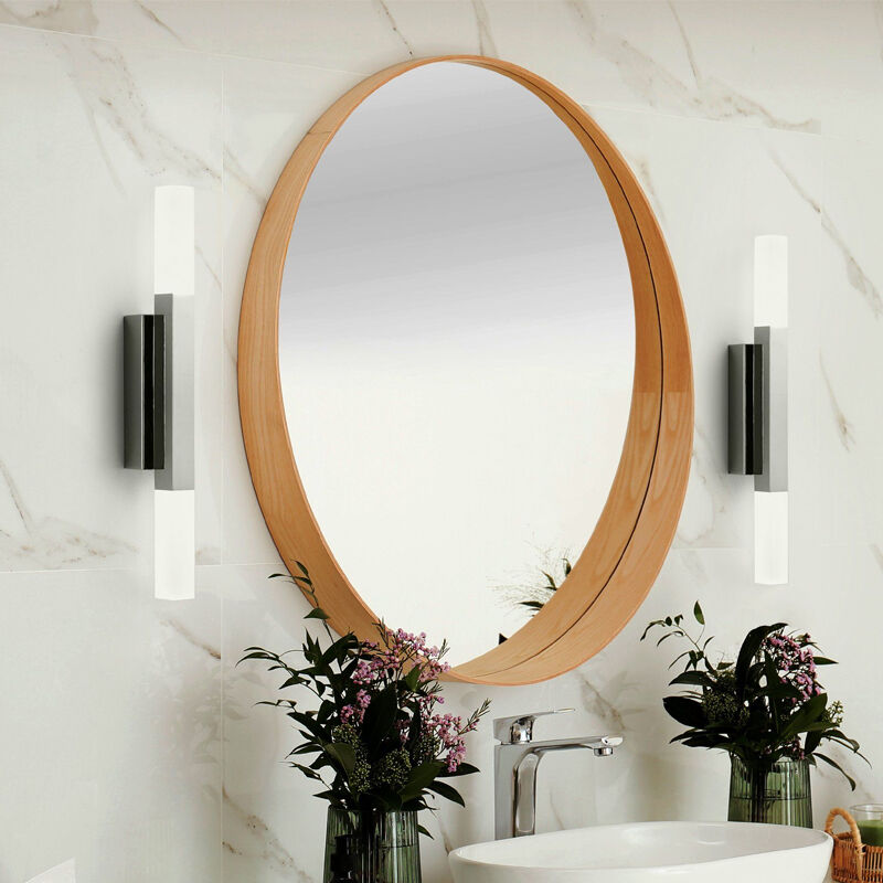 Espejo con luces cromado de aluminio, Yolande, 5,5W, 3000K LED, IP44