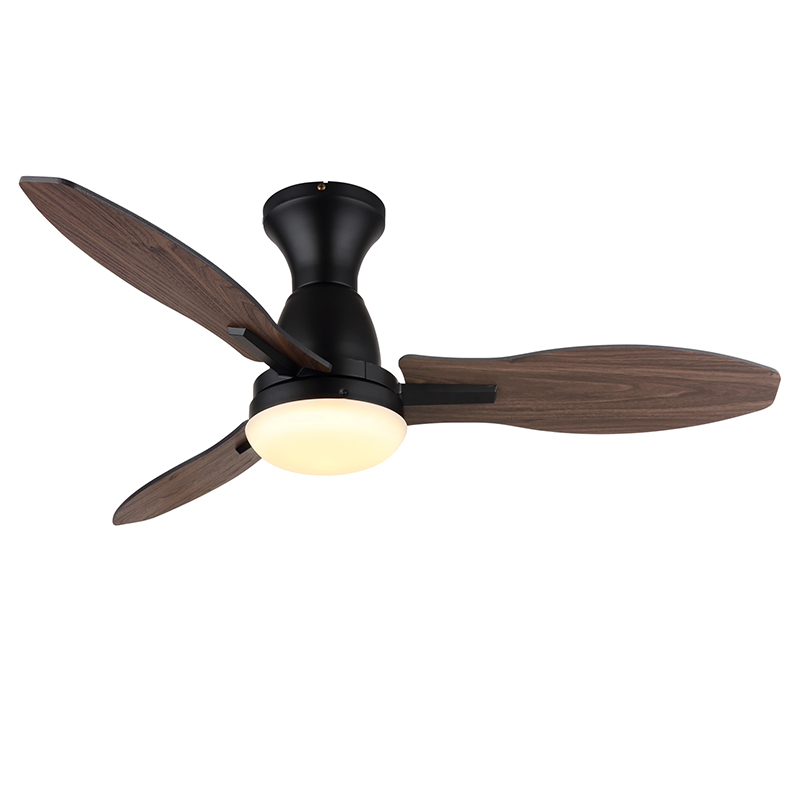 Ventilador de techo marrón de metal, Majda, 22W, white switch LED, con mando a distancia