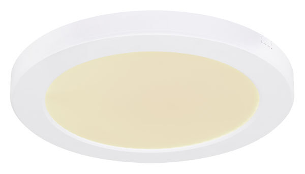 Plafón de techo blanco de plástico, Cage, 18W, color de luz ajustable LED