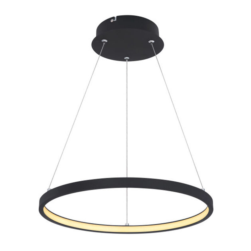 Lámpara colgante negra de metal, Jeana, 19W, 3000K LED