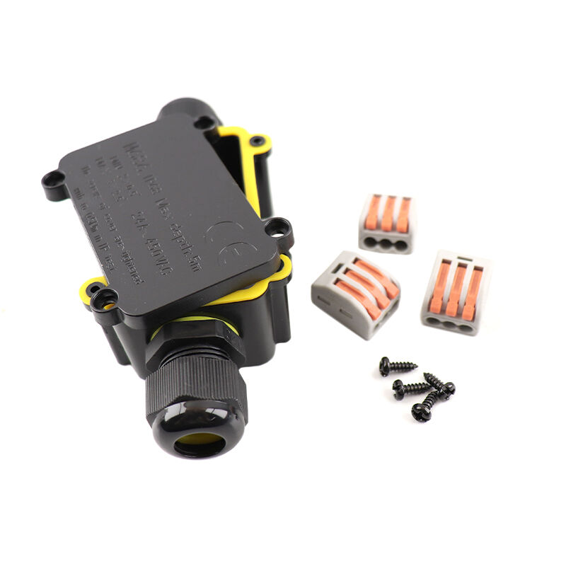 Acoplador de cable de 2 vías impermeable, con enchufe Wago en el interior, IP68