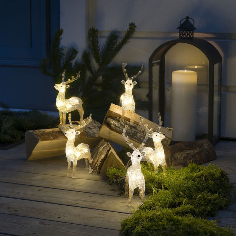 5 LED Deer, para interior y exterior